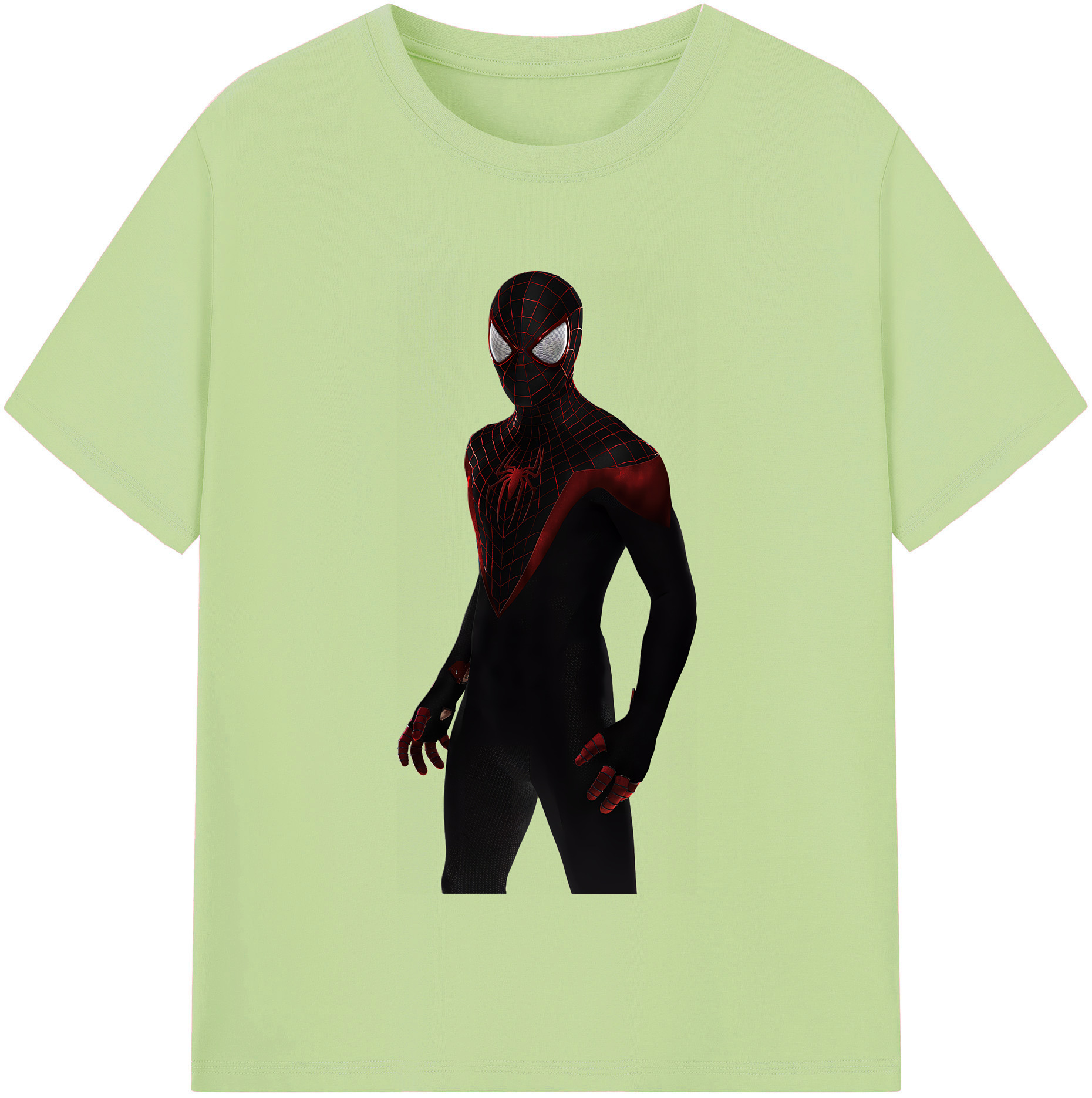 （画像用） Spider Man スパイダーマン 綿100％半袖Tシャツ（フロントプリント）